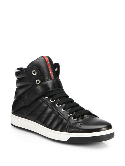 prada sneakers outlet online|Prada designer high top sneakers.